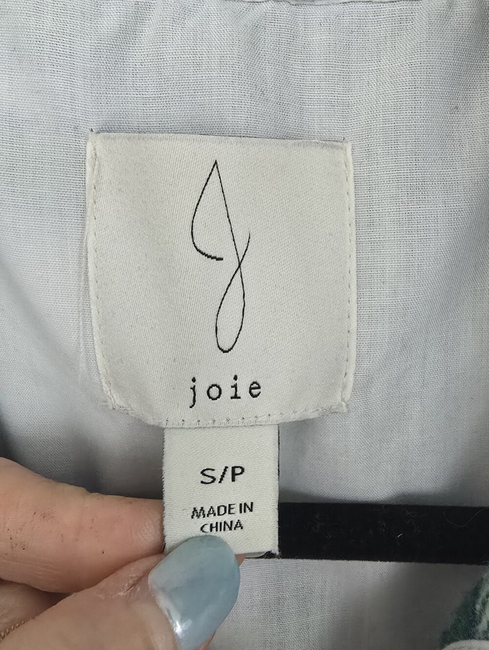 Joie Green Blue & White Plaid Flannel Shacket Shirt Jacket Size Small - Picture 3 of 12